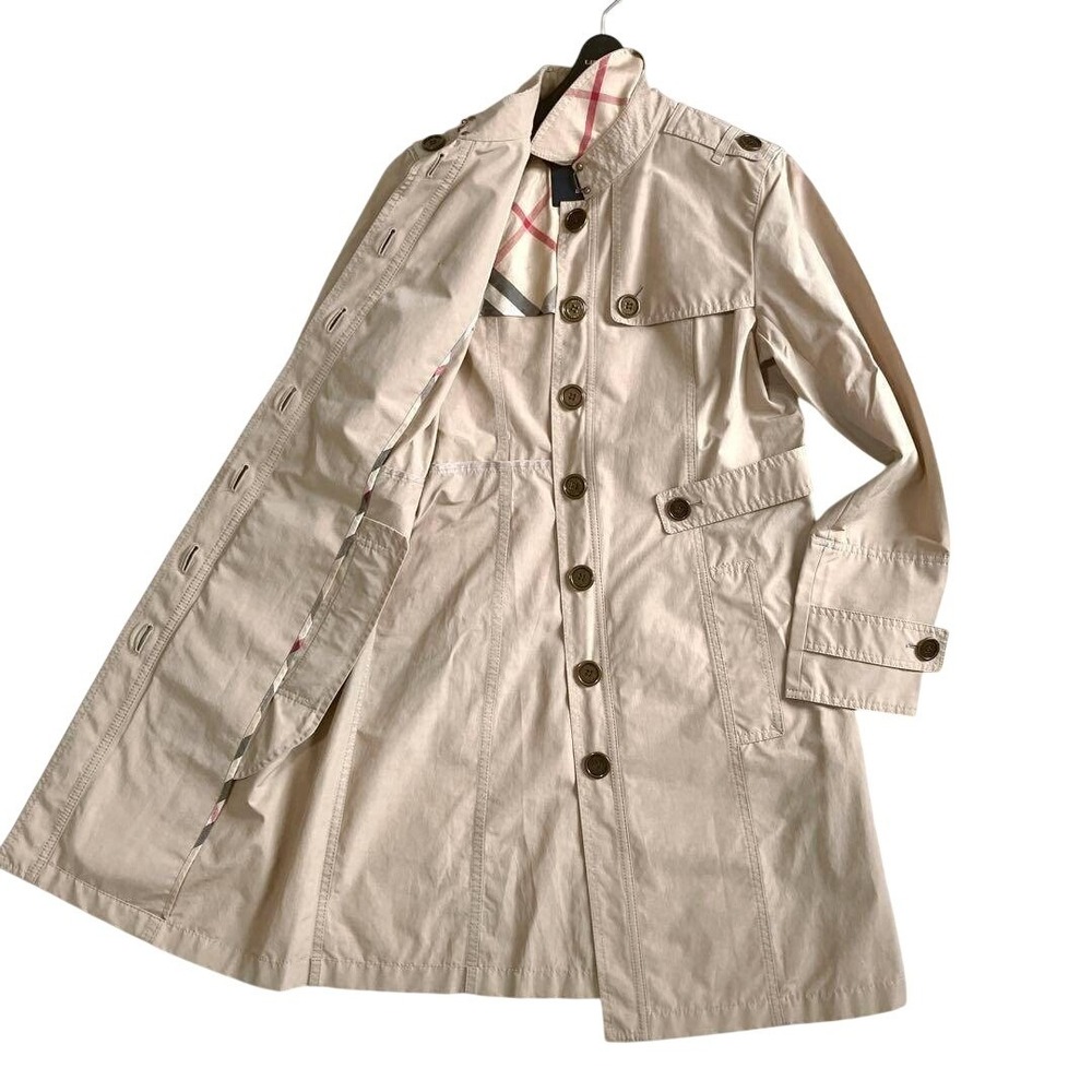 Burberry London Trench Coat Beige Nova Check Lining B1A15-336-40 Sz 40